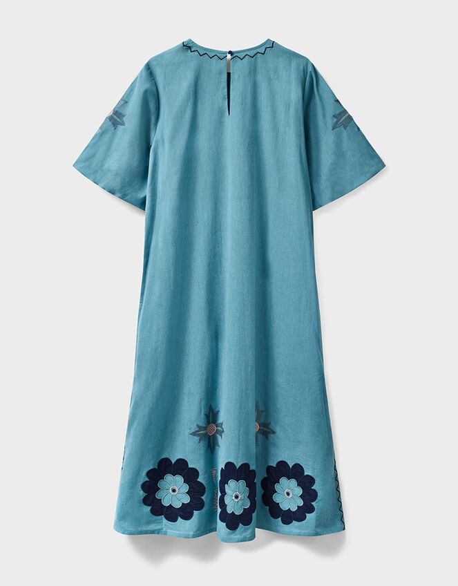 East Anyar Applique Placement Embroidery Dress, Teal (TEAL), large