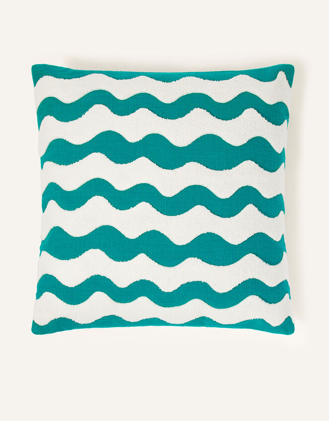 Wave Print Square Cushion, , large