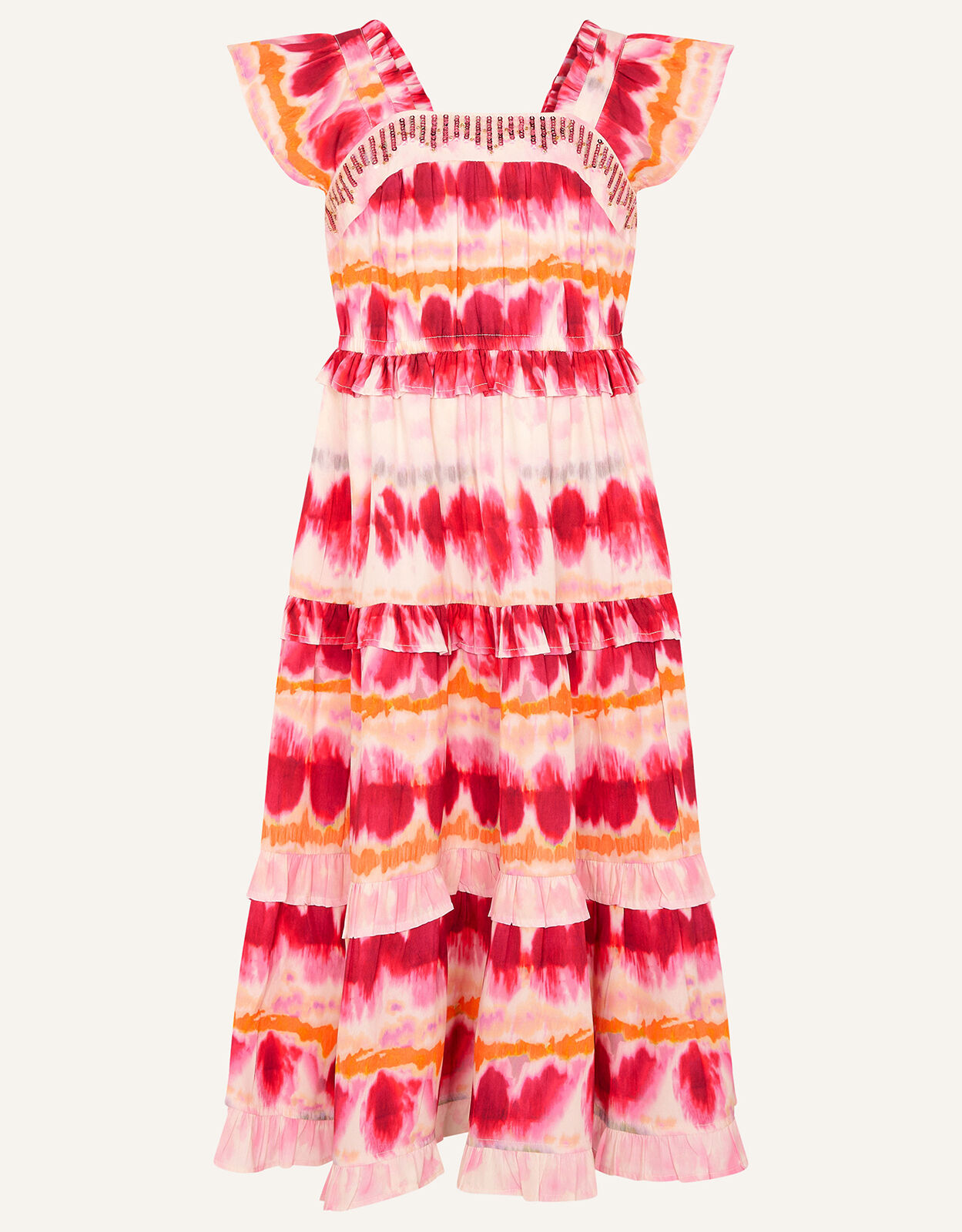 Tie Dye Tiered Dress in Recycled 