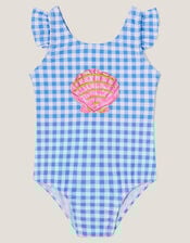 Baby Gingham Seashell Swimsuit, Multi (MULTI), large