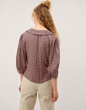 Netta Floral Print Blouse, Pink (PINK), large
