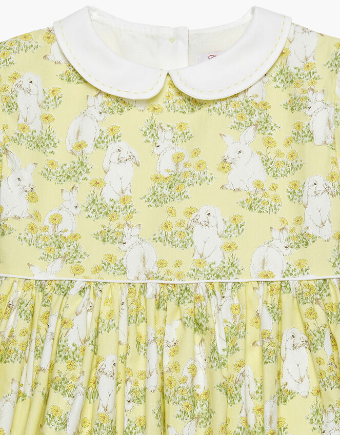 Trotters Bunny Print Dress, Yellow (YELLOW), large