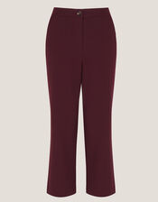 Julia Straight Crop Trousers, Purple (AUBERGINE), large