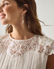 Arwen Embroidered Lace Wedding Dress, Ivory (IVORY), large