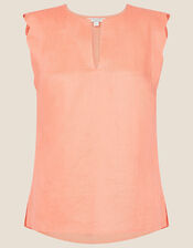 Scallop Edge Tank Top, Orange (ORANGE), large
