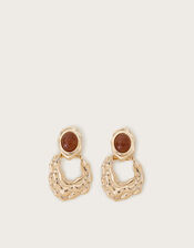 Molten Hoop Drop Earrings, , large