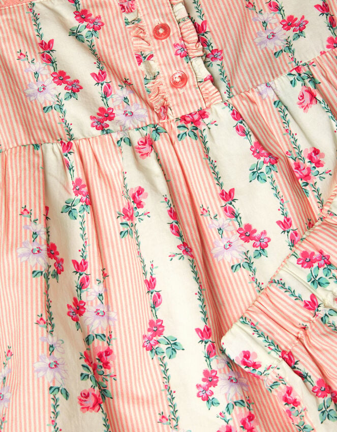 Floral Stripe Short Pyjamas Set, Cream (CREAM), large