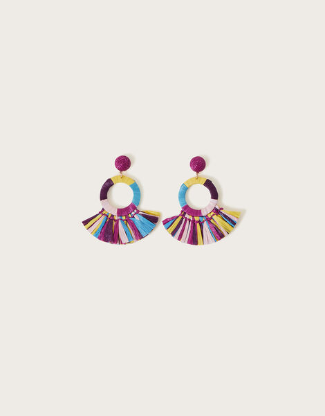Fiesta Raffia Earrings , , large