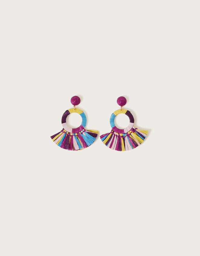 Fiesta Raffia Earrings , , large
