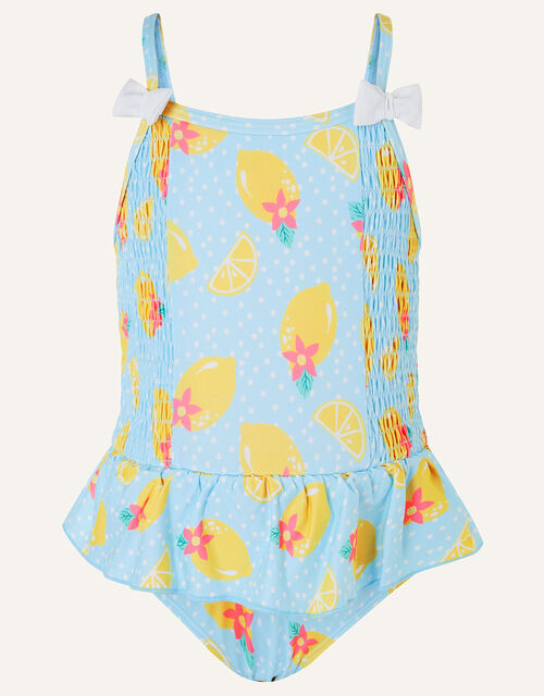 Baby Lemon Print Swimsuit Blue Baby Girl Beach Swimwear Monsoon Global