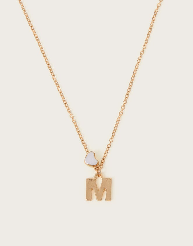 Initial Heart Pendant Necklace with Pouch, Multi (MULTI), large