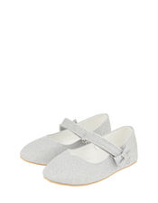 Baby Sparkle Bow Walker Shoes, Silver (SILVER), large