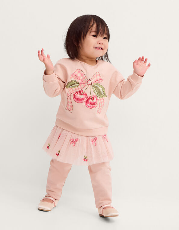 Baby Mon Cheri Top & Tutu Leggings Set, Pink (PINK), large