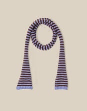 Sage Stripe Skinny Scarf, , large