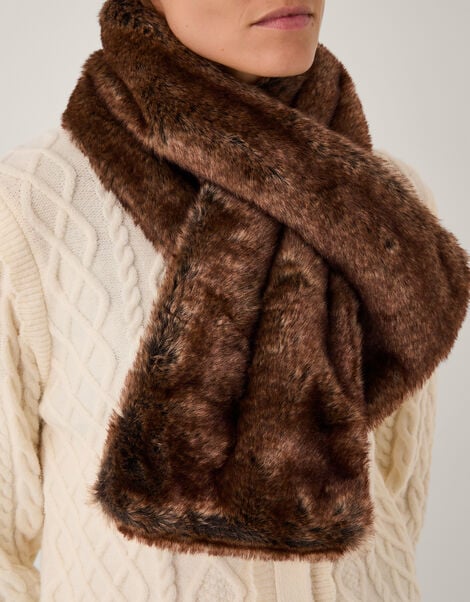 Agnes Faux Fur Scarf, , large