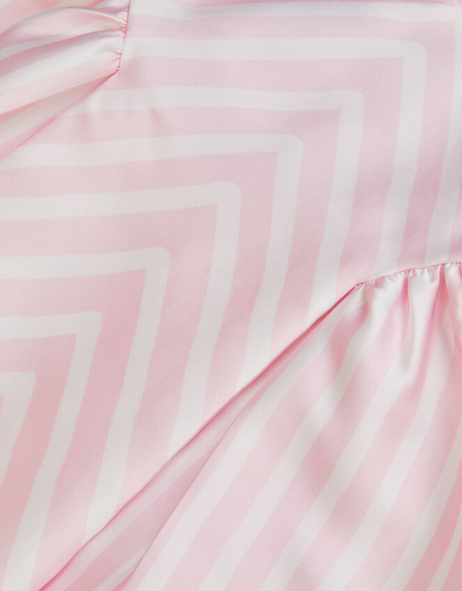 Marney Stripe Duchess Party Dress, Pink (PINK), large