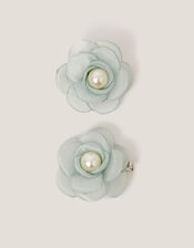 2-Pack Flower Girl Hair Clips, Green (SAGE), large