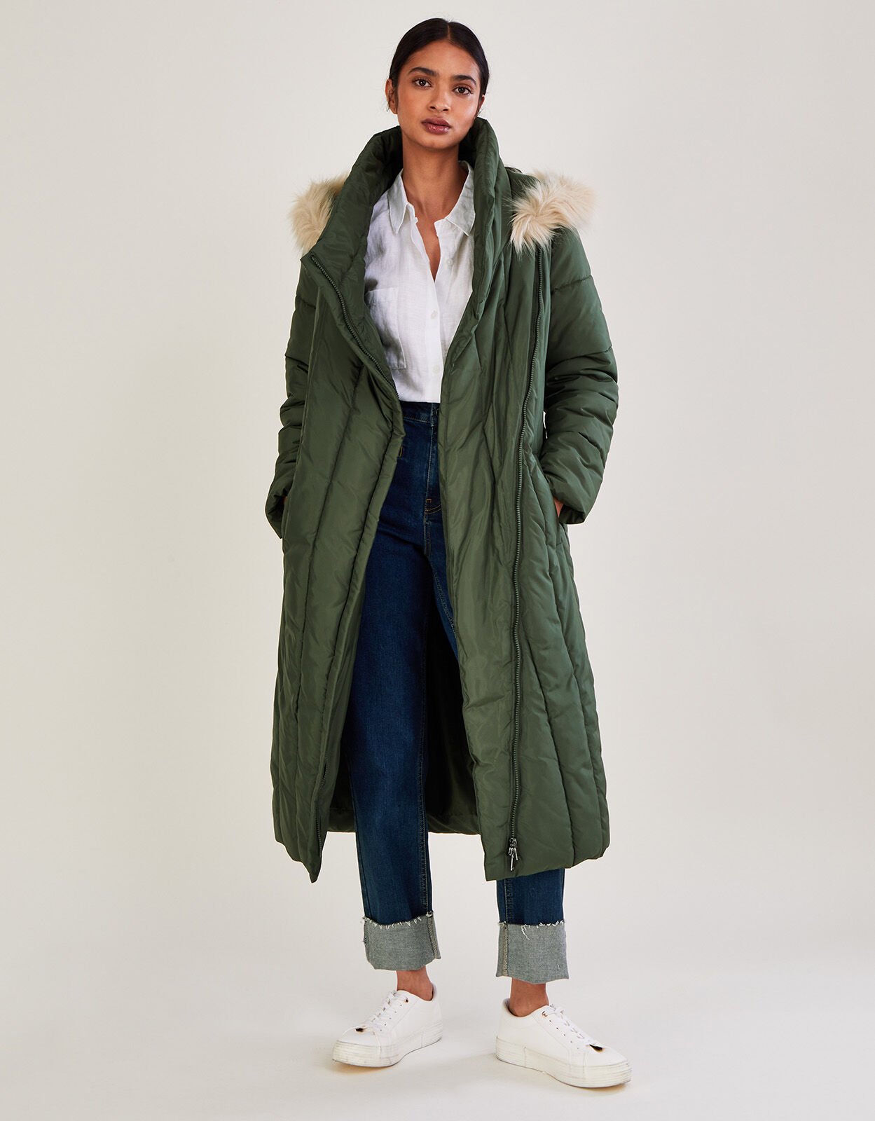 Monsoon green coat outlet