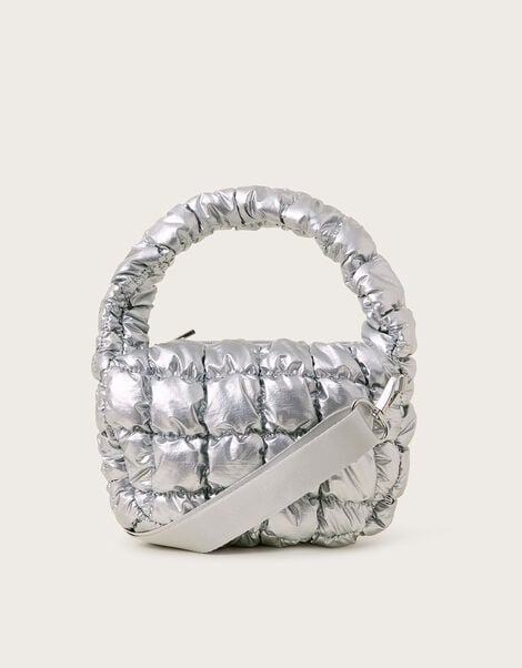 Quilted Metallic Tote Bag, , large