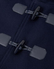 Hooded Duffle Coat, Blue (NAVY), large
