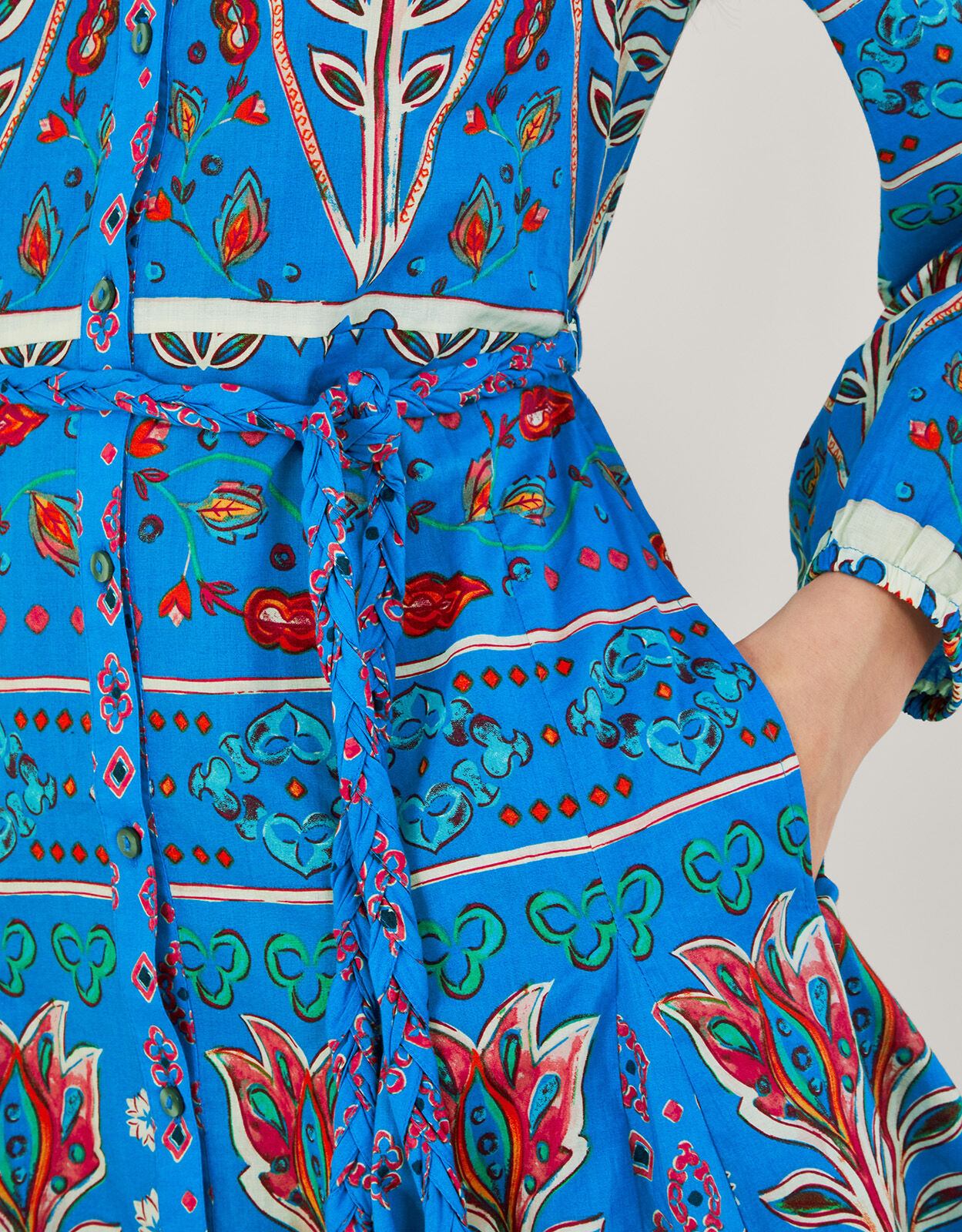 Mixed Print Shirt Dress Blue Day Dresses Monsoon ROI