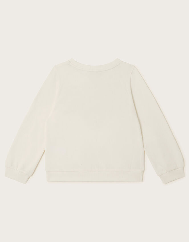 Pearly Floral Sweatshirt Ivory | Girls' Tops & T-shirts | Monsoon Global.