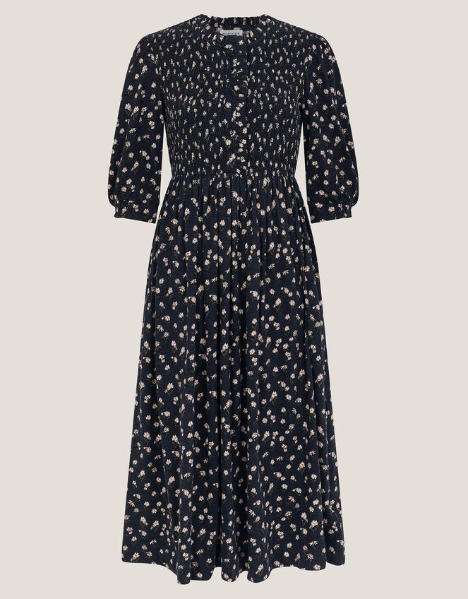 Orielle Print Jersey Midi Dress, Black (BLACK), large