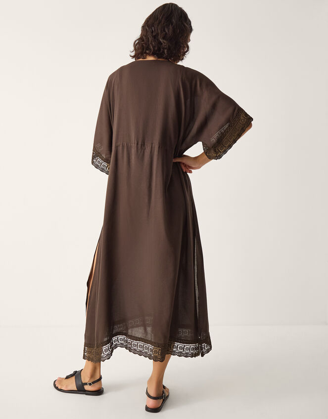 Cali Crochet Cover Up, Brown (CHOCOLATE), large