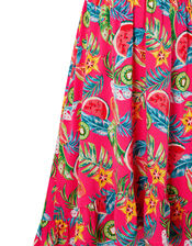 Inna Fruit Print Dress in Recycled Polyester, Pink (PINK), large