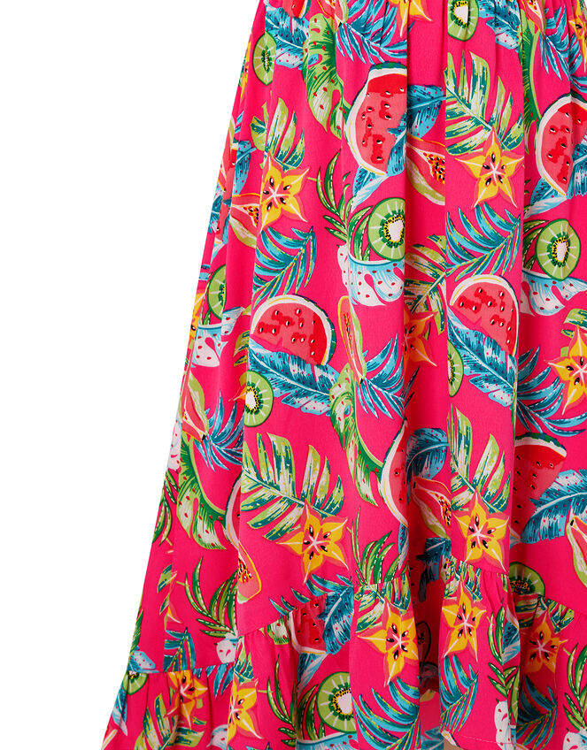 Inna Fruit Print Dress in Recycled Polyester, Pink (PINK), large