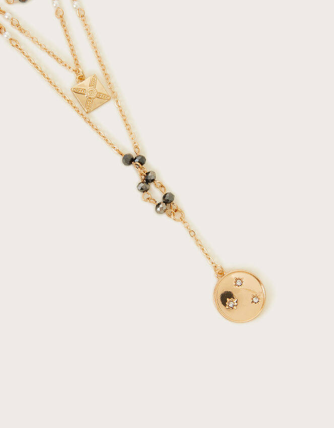 Diamond Charm Layered Necklace, , large