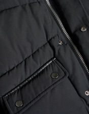 Water-Resistant Puffer Jacket, Black (BLACK), large