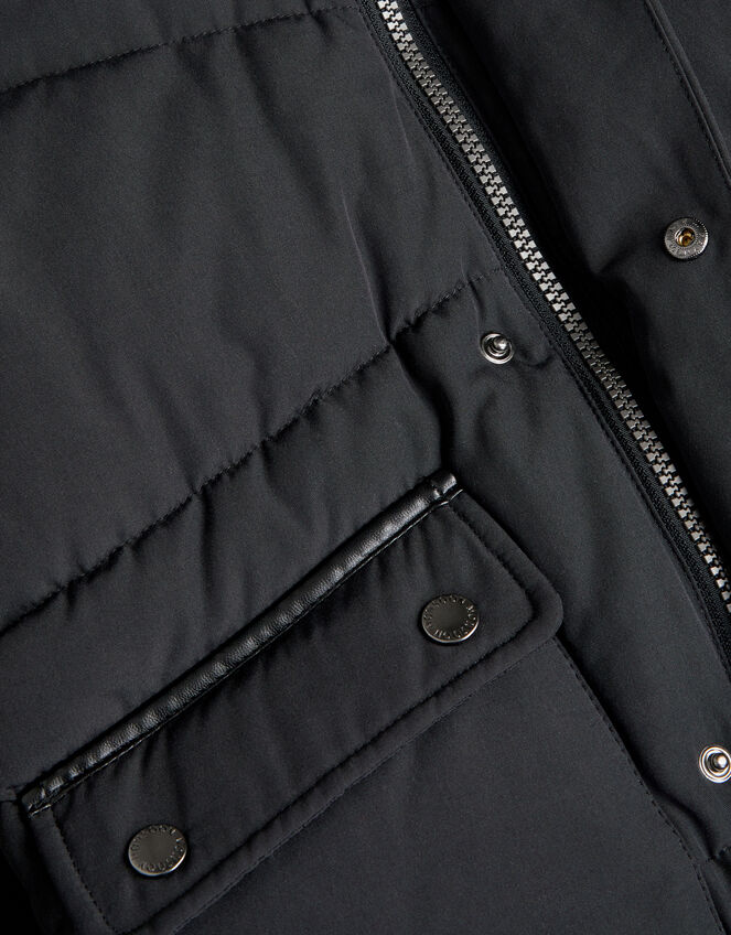 Water-Resistant Puffer Jacket, Black (BLACK), large
