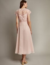 Monica Lace Midi Bridesmaid Dress, Pink (SOFT PINK), large