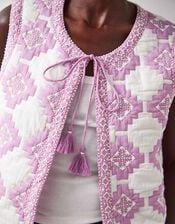 East Kaira Embroidered Quilted Waistcoat, Multi (MULTI), large