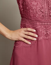 Monica Lace Midi Dress, DARK PINK, large