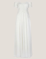 Maddie Off-Shoulder Bridal Dress, Ivory (IVORY), large