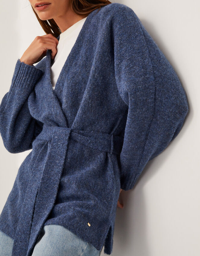 Bay Belted Cardigan, Blue (BLUE), large