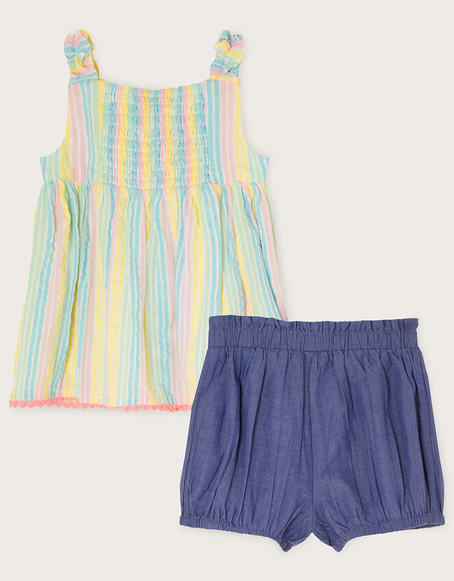 Baby Fruit Stripe Top and Shorts Set, Multi (MULTI), large