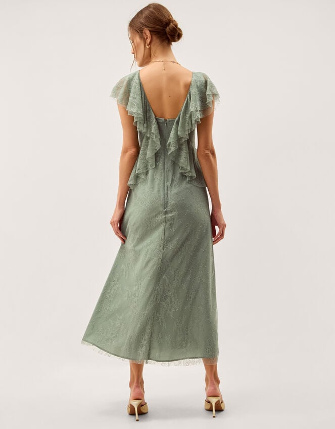 Alda Ruffle Lace Maxi Dress, Green (SAGE), large