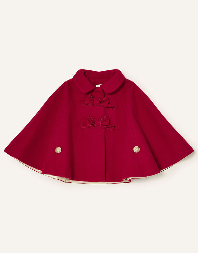 Baby Bow Cape, Red (RED), large