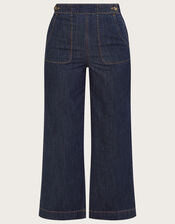 Harper Crop Wide Leg Pull-On Jeans Regular Length, Blue (INDIGO), large