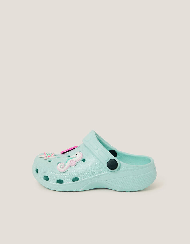 Under The Sea Charm Clogs, Blue (AQUA), large
