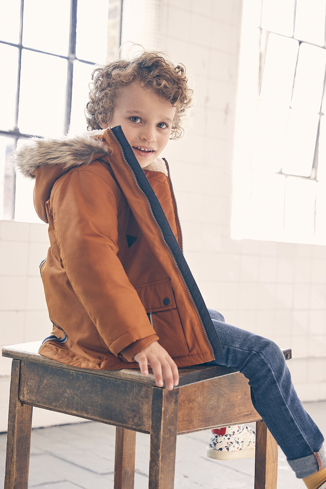 Parka Reflective Tape Coat Brown Boys Coats Jackets Monsoon Global