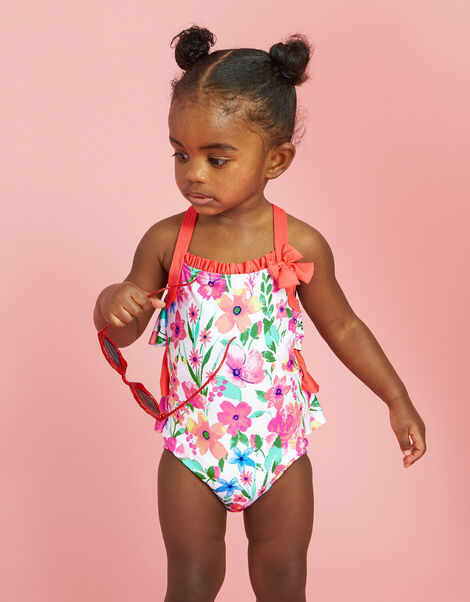 Baby Botanical Printed Swimsuit , Ivory (IVORY), large