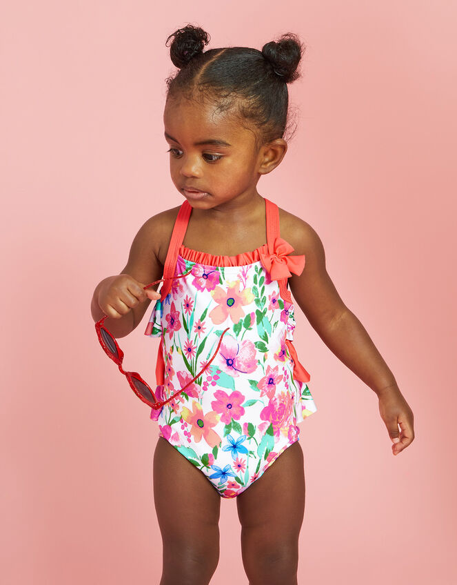 Baby Botanical Printed Swimsuit , Ivory (IVORY), large