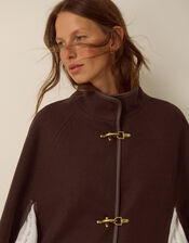 Leia Cape Coat, Brown (CHOCOLATE), large
