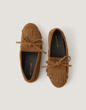 Sarah Suede Moccasins, Tan (TAN), large