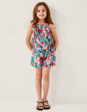 Paradiso Floral Print Top and Shorts Set, Green (GREEN), large