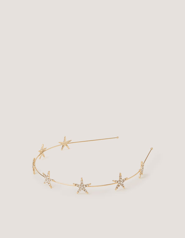 Embellished Star Metal Headband, , large